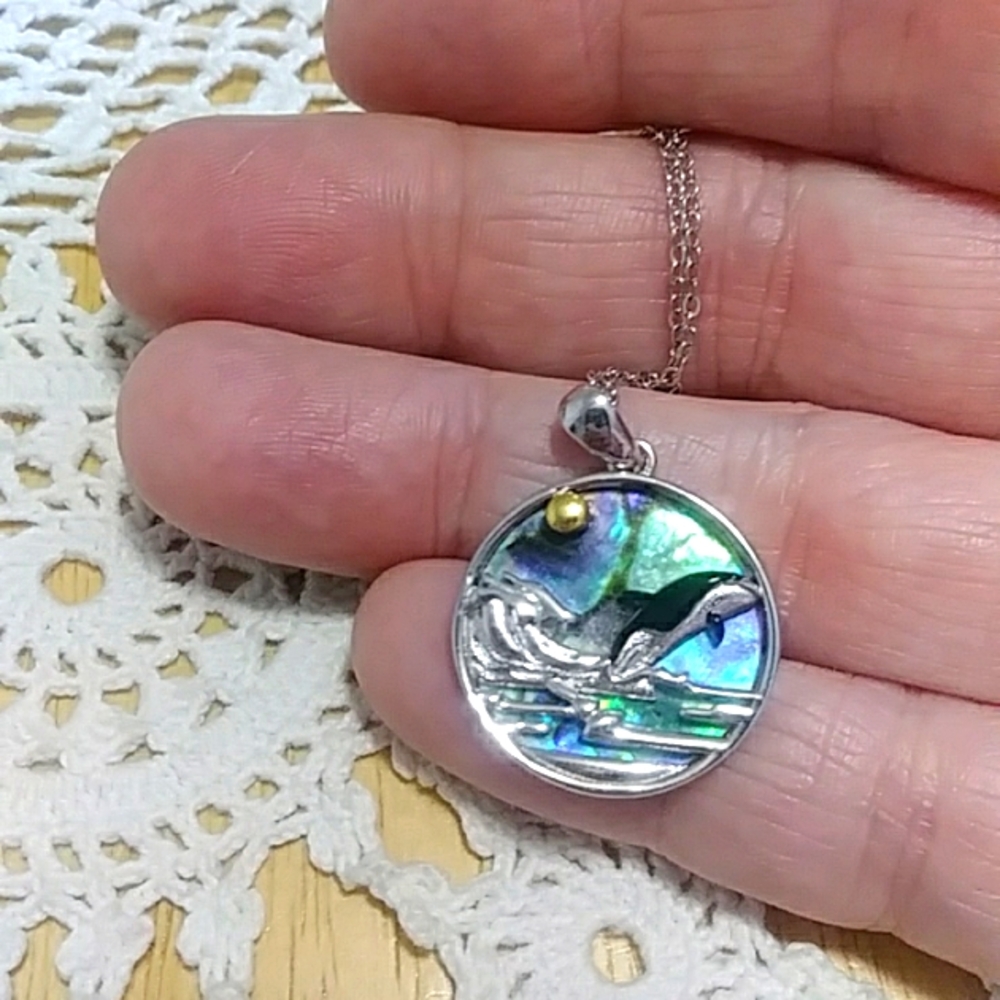 Jewelry - Necklace With Beautiful Ocean Scene With Orca